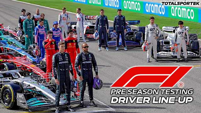 F1 Pre Season Testing Driver Line-Up